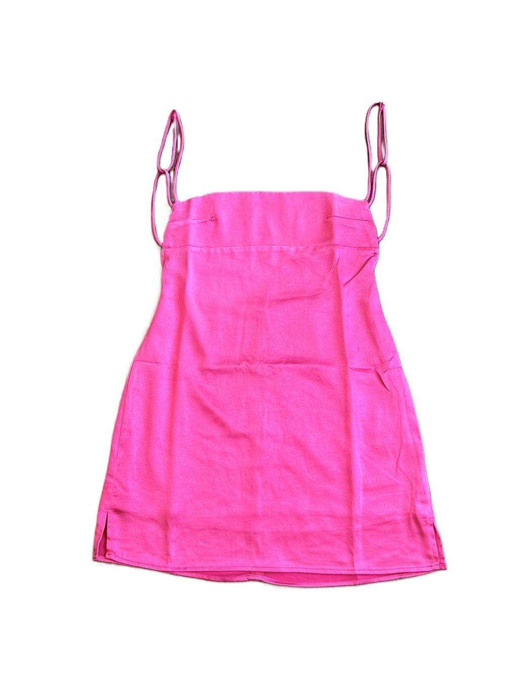 Bright Pink Spaghetti Strap Mini Dress